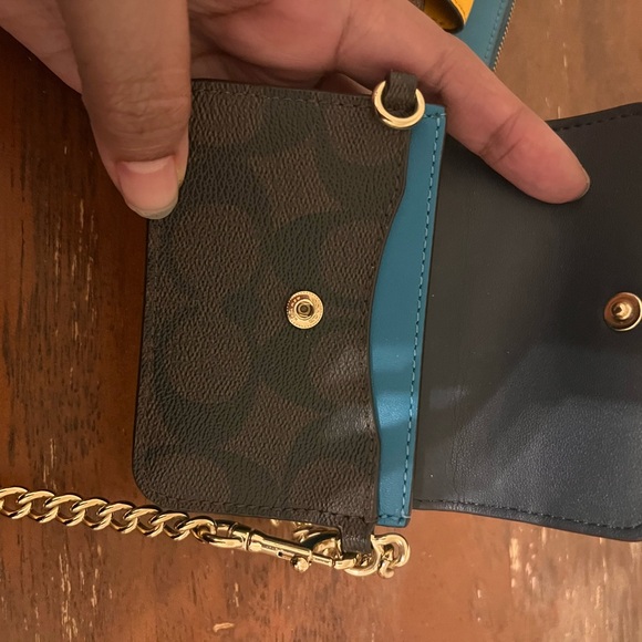 Coach ColorBlock Poppy Crossbody Bag with Detachable Cardholder Multicolor - Picture 9 of 11